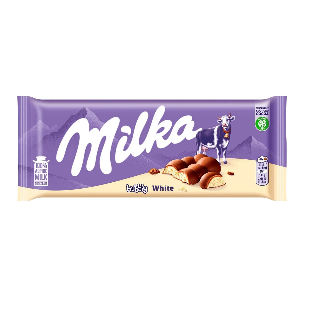Milka Bubbly Milk White Chocolate Bar 95g Pack Of 1 Walmart Milka Bubbly Milk White Chocolate Bar 95g Pack Of 1 Walmart