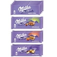 thumbnail image 1 of Milka European Chocolate Bars Variety Pack, Alpine Milk Chocolate, Cow Spots, Strawberry & Wholenut Hazelnut, 10 - 3.52 oz Bars, 1 of 3