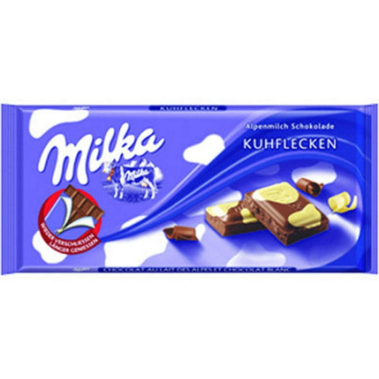 Milka Happy Cow White Milk Chocolate Bar (Kuhflecken) - Walmart.com