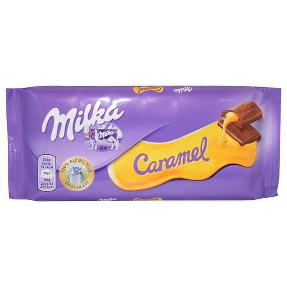 Milka Milk Chocolate with Caramel Filling 100g 2-pack