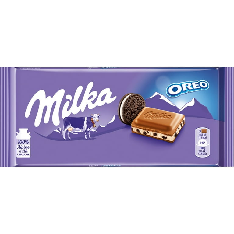 Milka Oreo Alpine Milk Chocolate, 3.5 oz Bar-Pack of 3 