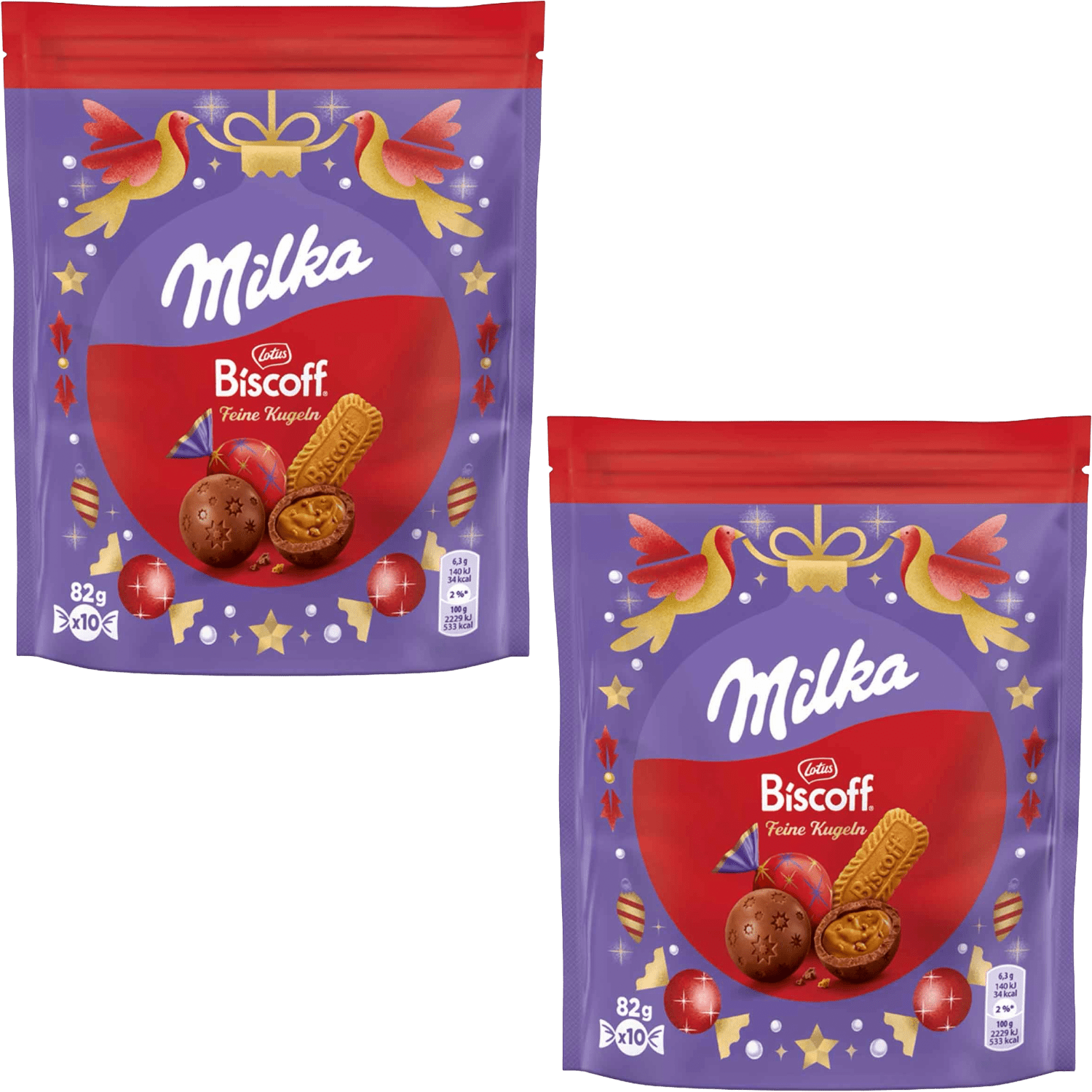 Lotus Choco Milka chocolate balls with LOTUS Biscoff - 2 bags -Made in Germany ...