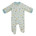 thumbnail image 1 of Milkberry Bamboo Pajamas Coverall for Baby Boys Footed Sleep Bodysuit for Infants Size 3-6 Months Zoo Expert, 1 of 6