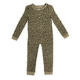 thumbnail image 1 of Milkberry Soft Bamboo Pajamas Infant Pajama Set Girls in Brown Dark Leopard Pattern - Size 18 Months, 1 of 7