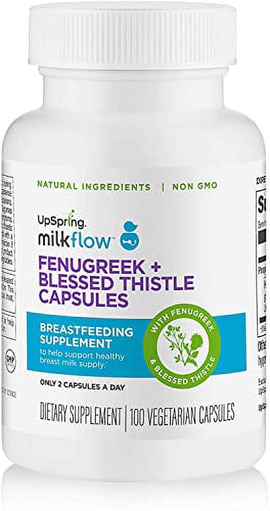 Milkflow Breastfeeding Supplement Capsules With Fenugreek & Blessed