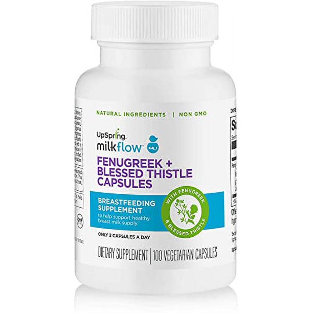 Milkflow Breastfeeding Supplement Capsules With Fenugreek & Blessed