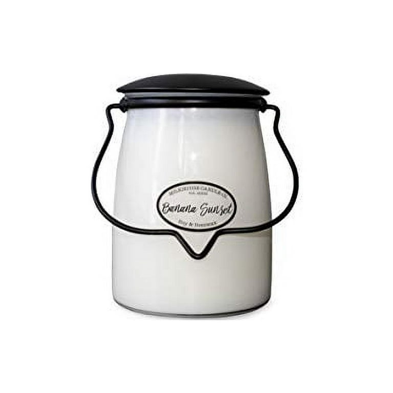 Milkhouse Candle Company, Creamery Glow Collection Scented Soy Candle:  Butter Jar Candle, Banana Sunset, 22-Ounce 