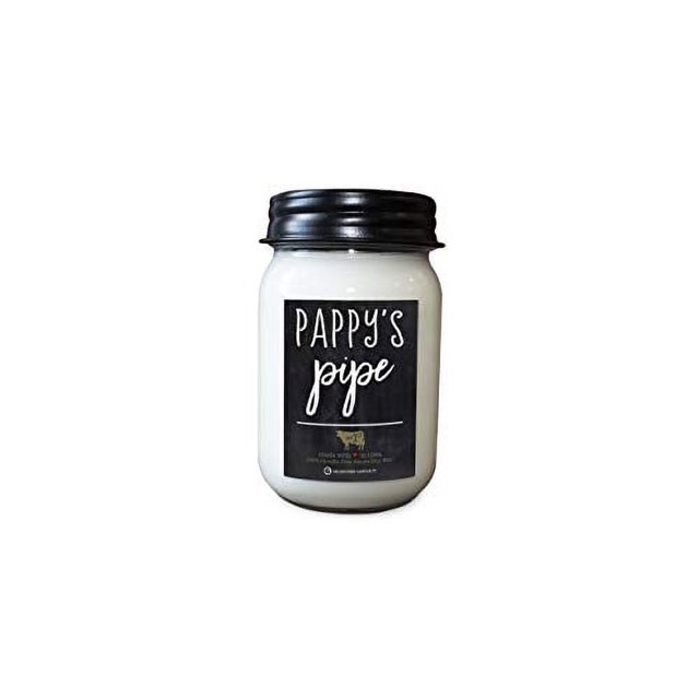 Milkhouse Candle Company, Farmhouse Collection, 13 Ounce Mason Jar, Pappy's Pipe
