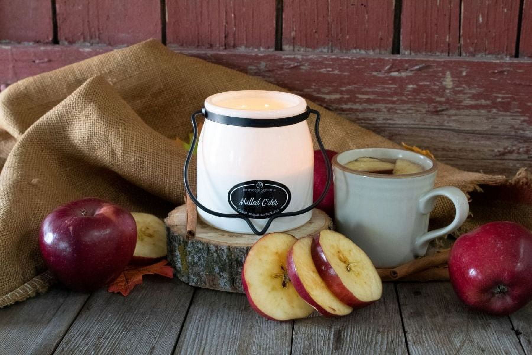 Milkhouse Candle Company, Mulled Cider, Creamery Collection, Scented Soy Candle, Butter Jar, 16oz