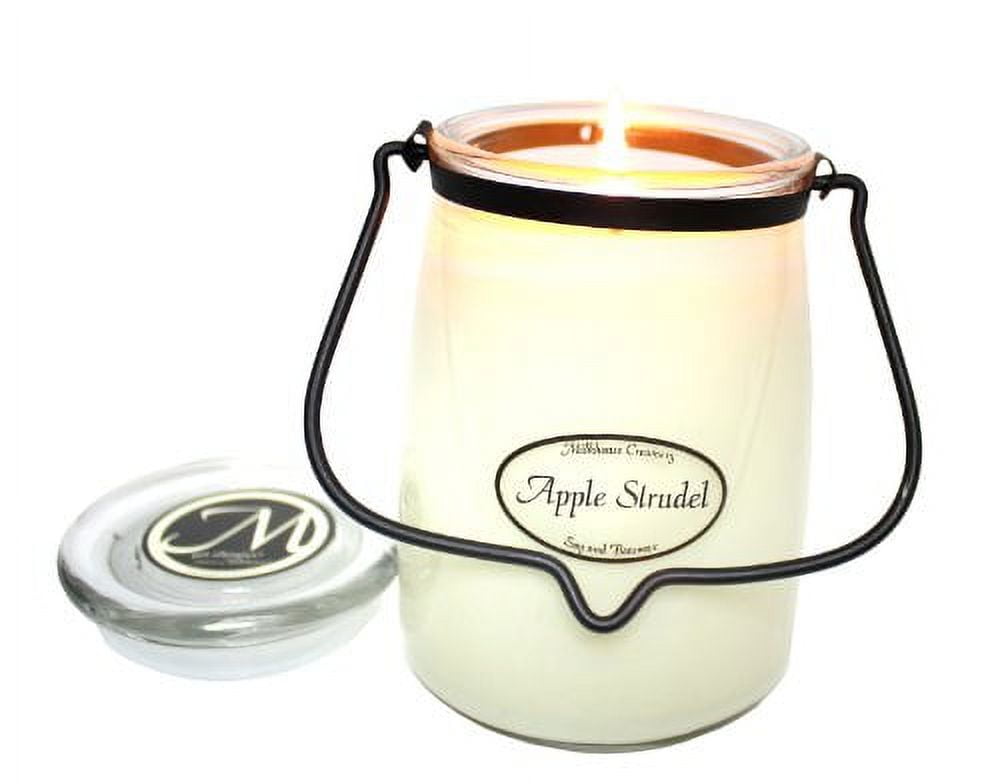 Milkhouse Candle Creamery, Apple Strudel, Butter Jar Scented Soy Candle, 22oz
