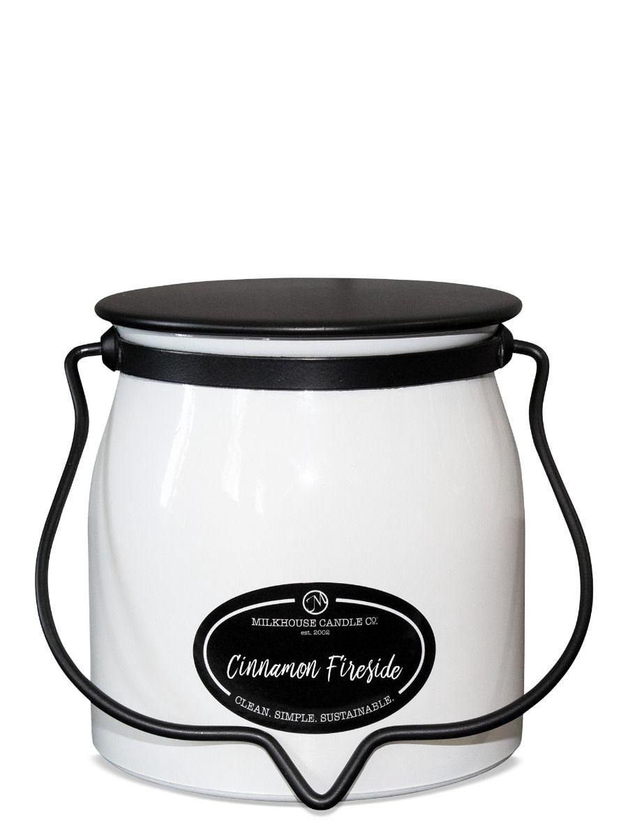 Milkhouse Candles 16 Ounce Jar Candle CINNAMON FIRESIDE