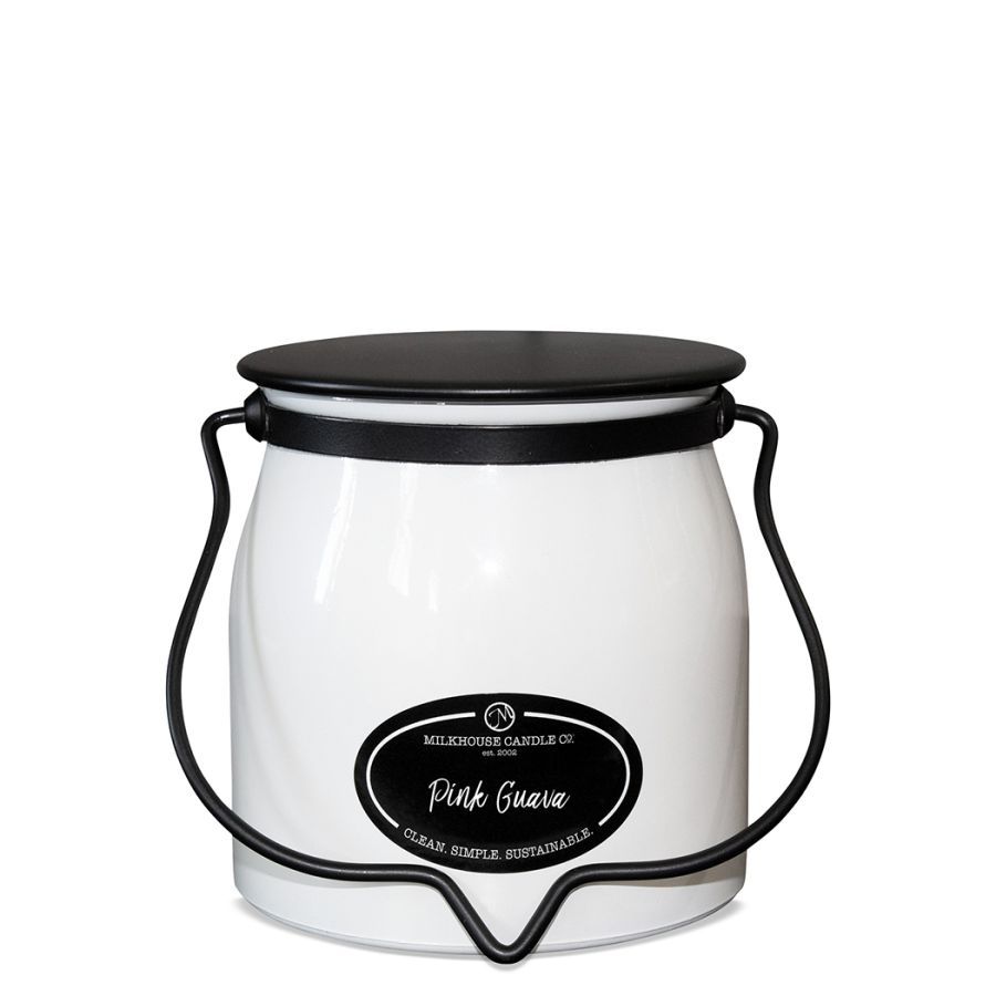 Milkhouse Candles 16 Ounce Jar Candle PINK GUAVA