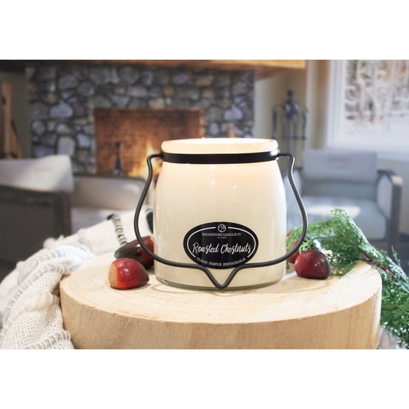 Milkhouse Candles 16 Ounce Jar Candle ROASTED CHESTNUTS