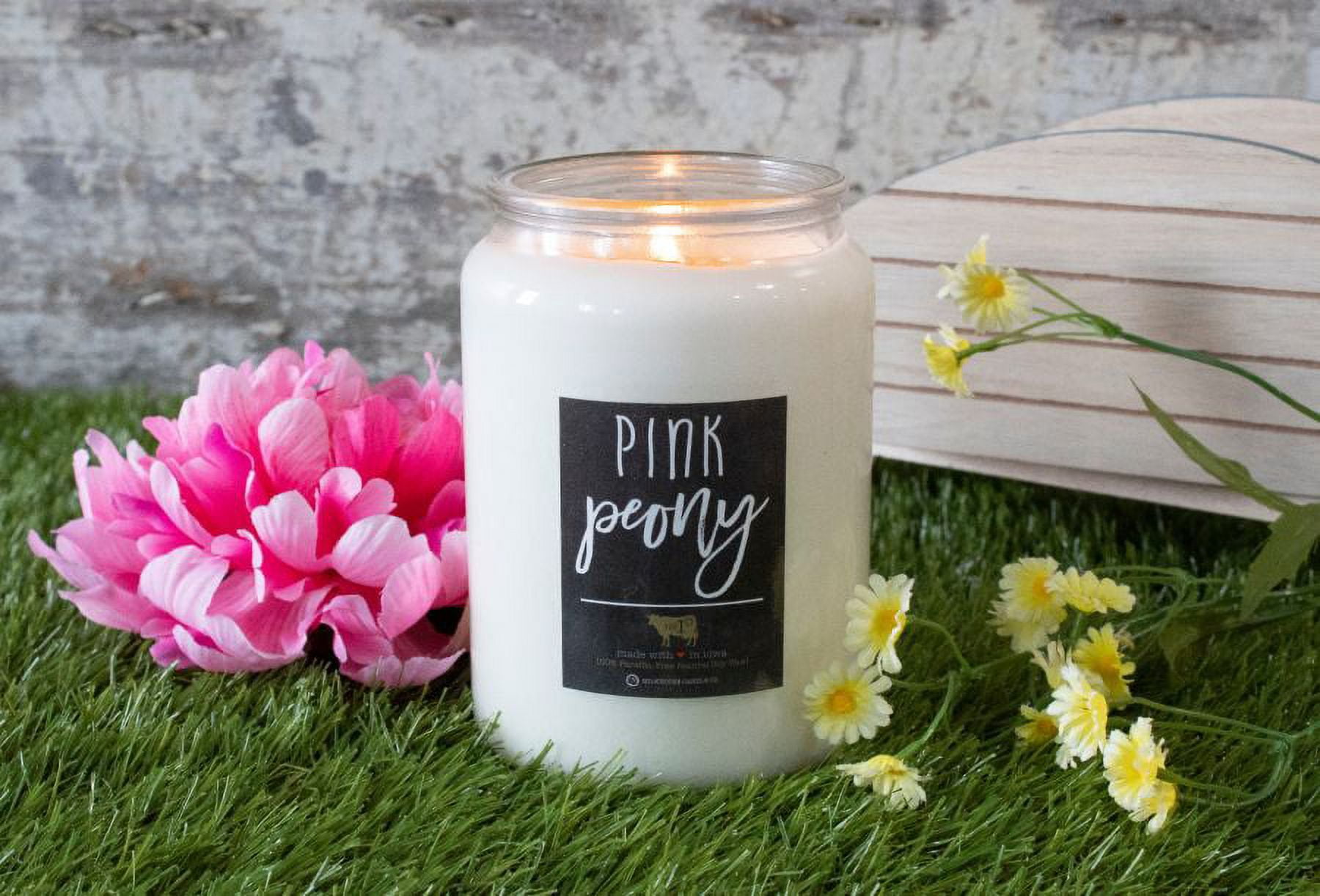 Milkhouse Candles 26 Ounce Jar Candle - PINK PEONY