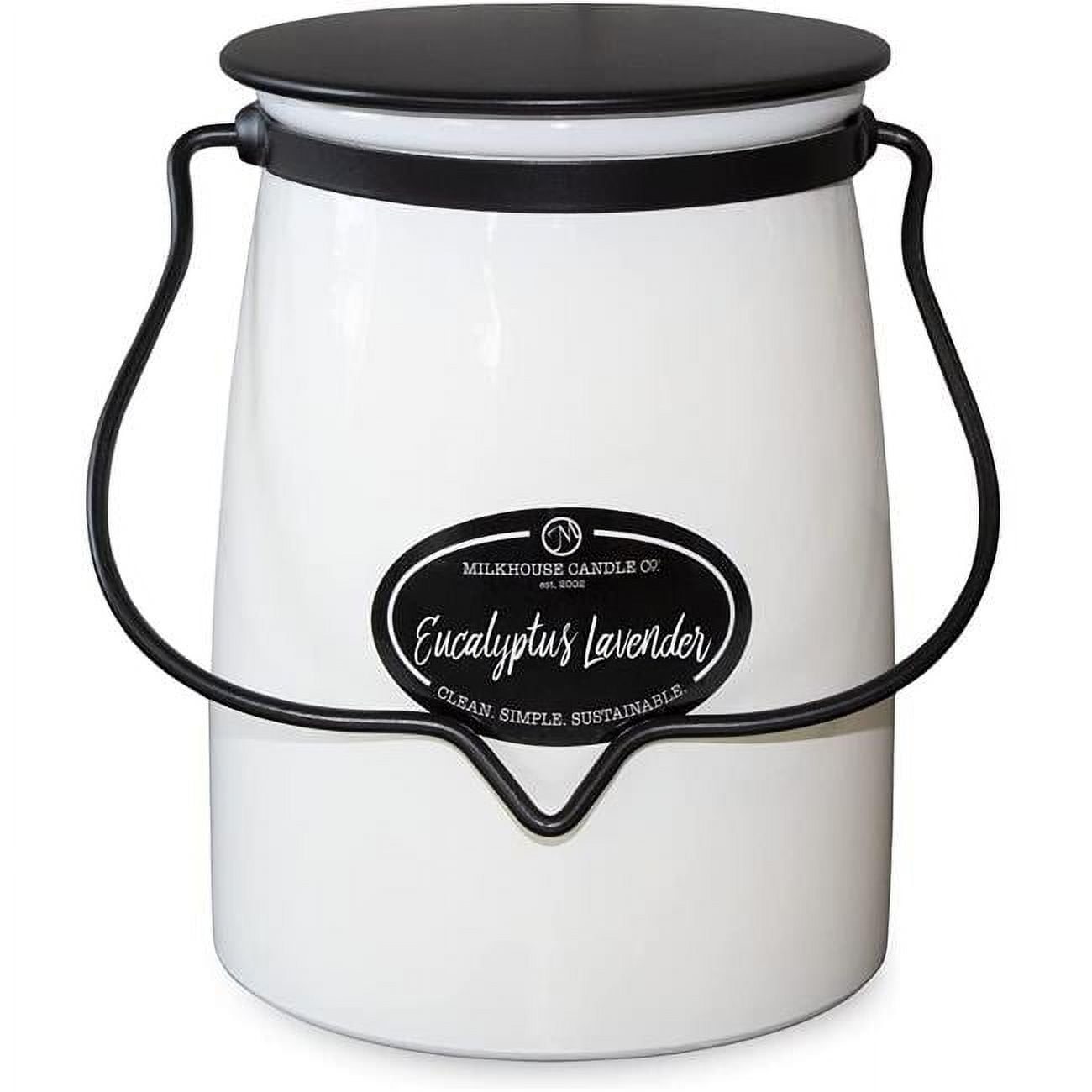 Milkhouse Creamery, Eucalyptus Lavender, Butter Jar Scented Soy Candle, 22-Ounce