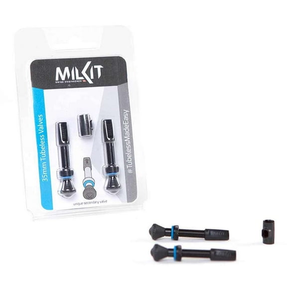Milkit Tubeless Bicycle Valve Pack - 55mm Presta - 030141-02