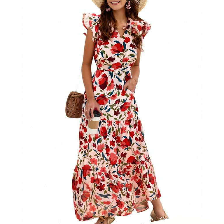 chinese dress ladies [FINAL SALE] SUPER STRETCHY MILKMAID DRESS WITH RUFFLES