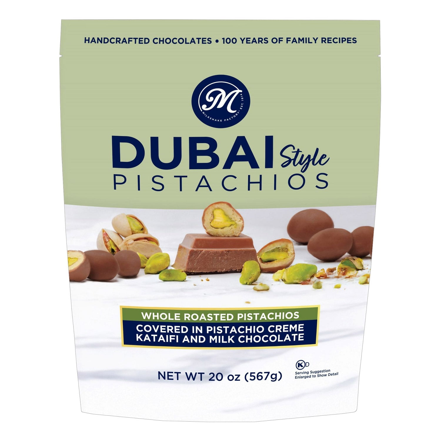 Milkshake Factory Dubai Style Whole Roasted Pistachios, 20 Ounce