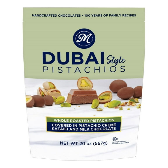 Milkshake Factory Dubai Style Whole Roasted Pistachios, 20 Ounce