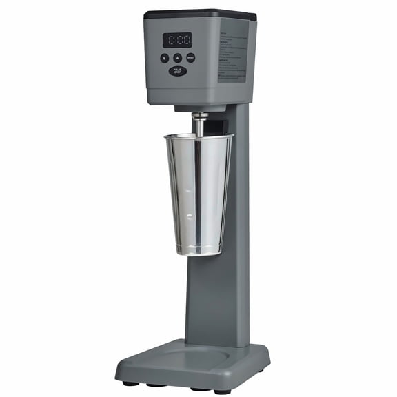 Milkshake Maker 375W Electric Blender, Single Head Drink Mixer, 3-Speed with 820ml Stainless Steel Cup, LED Timer, Fast 12-Sec Blending