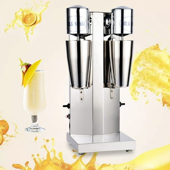 Milkshake Maker Kit,180W Electric Milkshake Machine Double Head Milk Shakes Machine w/2pcs Cup,2 Speeds Adjustable, Drink Mixer Milk Shaking Machine for Cocktail Tea