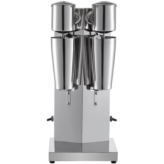 Double Head Stainless Steel Electric Milkshake Maker 180W Commercial Drink Mixer with Two Speed Control, 800ml Cups, Automatic Cup Activated Operation for Shakes Smoothies Protein Drinks