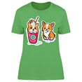 thumbnail image 1 of Milkshakes And Corgis T-Shirt Women -Image by Shutterstock, Female x-Large, 1 of 2