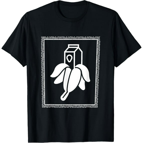 Milky Banana Funny Text Dakpack Vintage For Men Women Kids T-Shirt