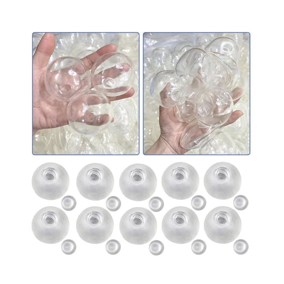 Milky Blank Skins Empty Stress Ball DIY Kit - 10 Pack Fillable Silicone Squishies Making Set, 2026 New Blank Pressure Ball Skin DIY Kit,Handmade Squishies Stress Balls, Anxiety Relief Toys,