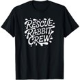 thumbnail image 1 of Milky Typography Bunny Adoption, Rabbit Rescue Crew T-Shirt All Size S-5XL, 1 of 4
