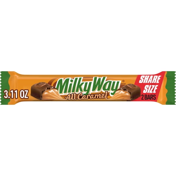 Milky Way All Caramel Milk Chocolate Bar, Share Size - 3.11 oz Pack