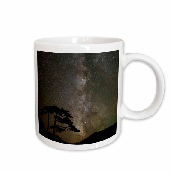 3drose, Milky Way and Silhouetted Tree, Near Ouray, Colorado, 15oz Mug