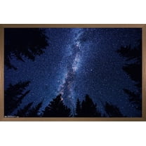 Milky Way At Night Wall Poster, 22.375" x 34", Framed