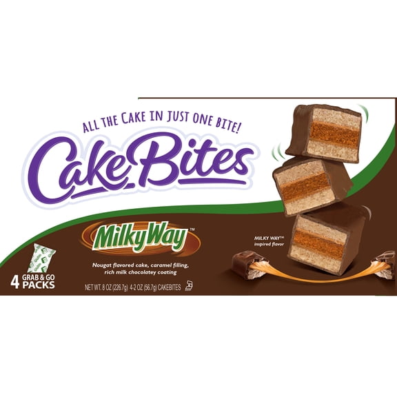 Cookies United Milky Way Family Pack Cake Bites - 8oz, Chocolate-Coated