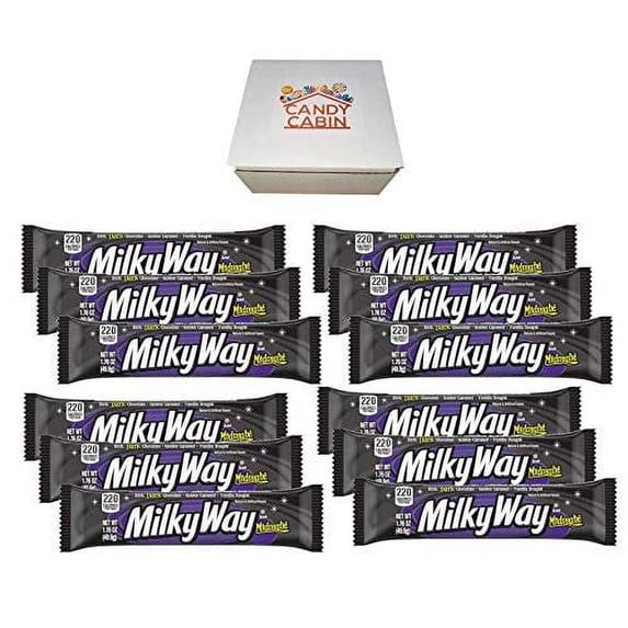 Milky Way Candy Bars Assorted Variety Box by CANDY CABIN Midnight, 12 Pack
