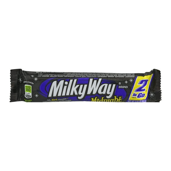 Milky Way Candy Midnight Dark Chocolate Bar, Share Size - 2.83 oz
