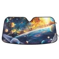 thumbnail image 1 of Milky Way Car Windshield Sun Shade Reflector Sunshade Foldable for Front Keeps Vehicle Cool, 1 of 8