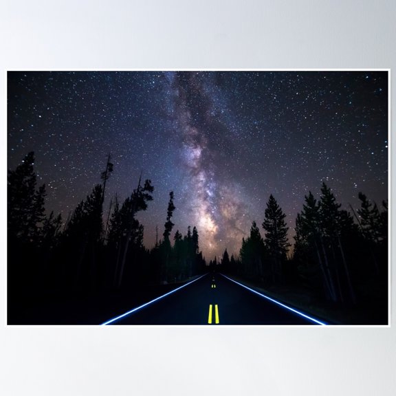 Milky Way Drive Poster Wall Art, Modern Wall Decor, 16x24 UNFRAMED