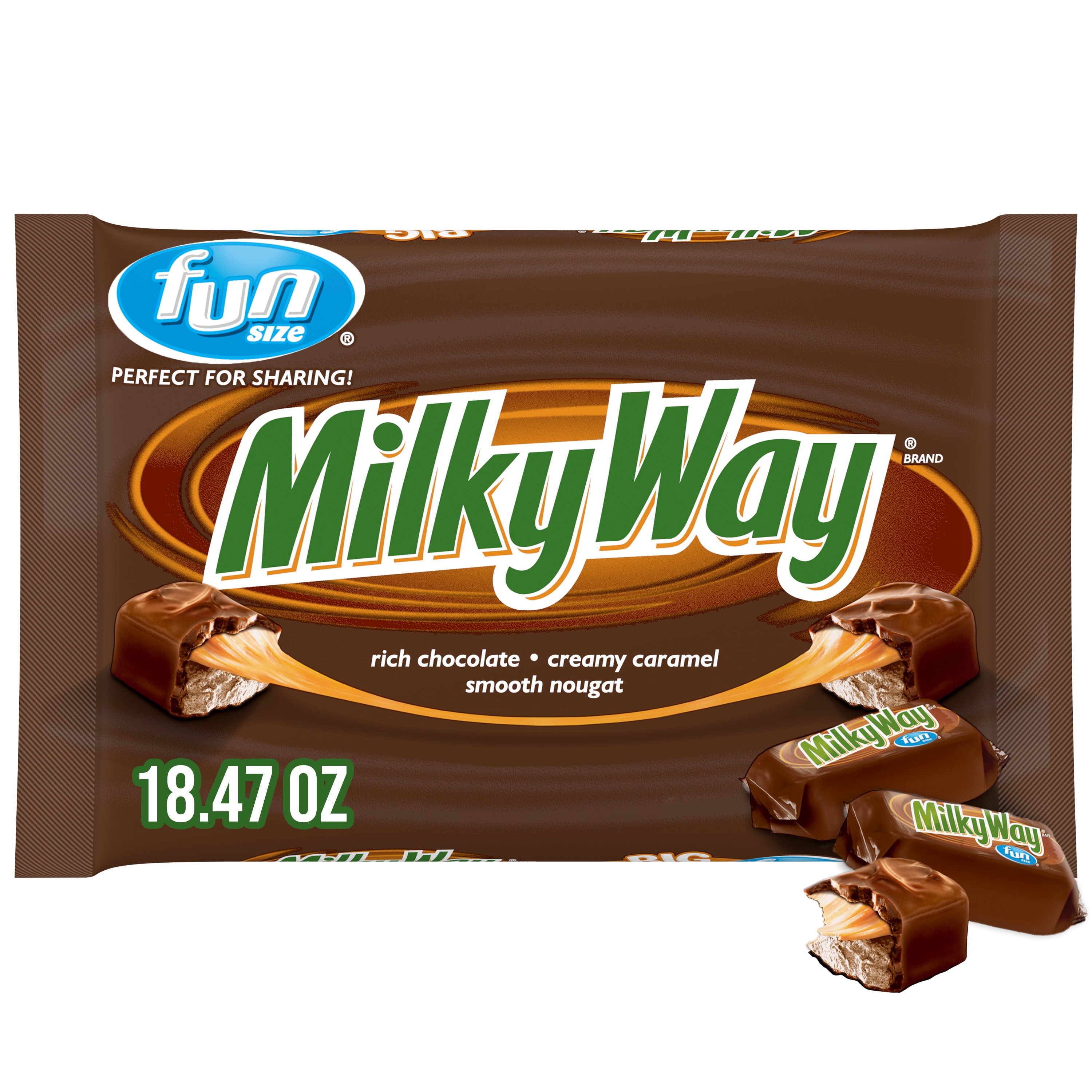 Milky Way Fun Size Milk Chocolate Candy Bars - 18.47 oz Bag