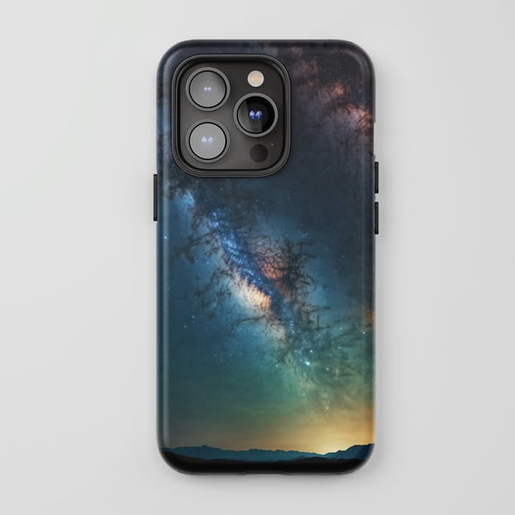 Tough 2 Layer Shockproof Protective Case Compatible with iPhone 17, Milky Way Galaxy Cosmic Design