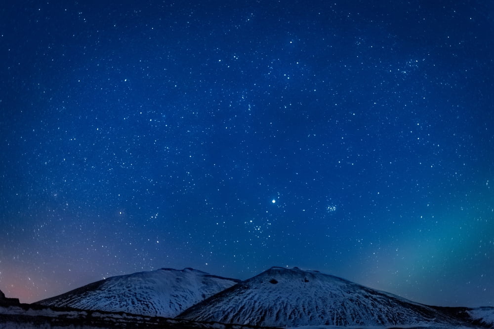 Milky Way Galaxy with Aurora Borealis or Northern lights Kolgrafarfjordur Snaefellsnes Peninsula Iceland Canvas Art - Panoramic Images (27 x 9)
