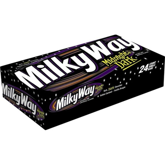 Milky Way Midnight Dark Chocolate, 1.76 Oz, 24 Count