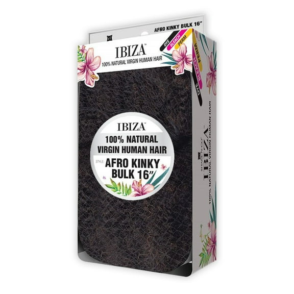 Milky Way Natural Virgin Human Hair Braids Ibiza Afro Kinky Bulk 16" (GREY)