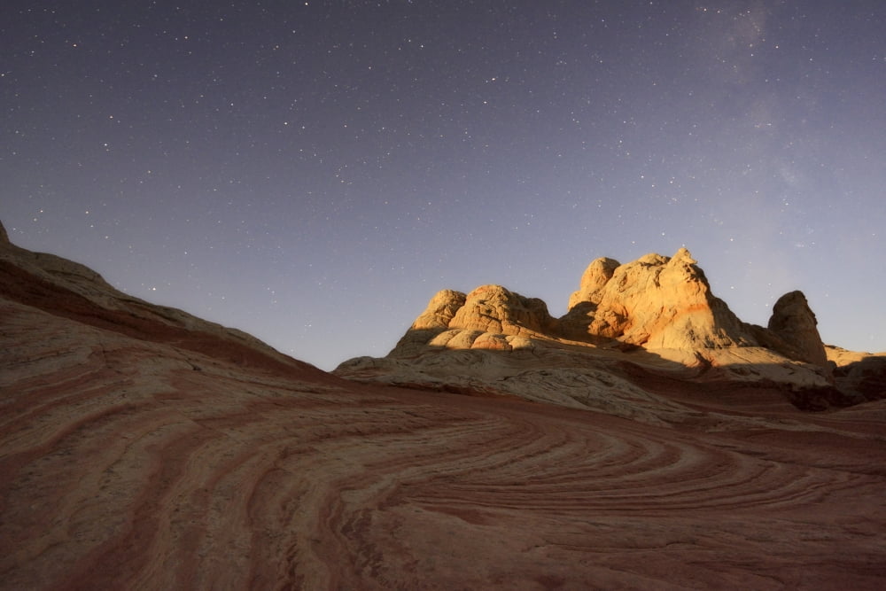 The Milky Way In The Night Sky Above White Pocket A Remote Area Of Vermilion Cliffs National MonumentArizona Usa Canvas Art - Peter Carroll Design Pics (20 x 13)
