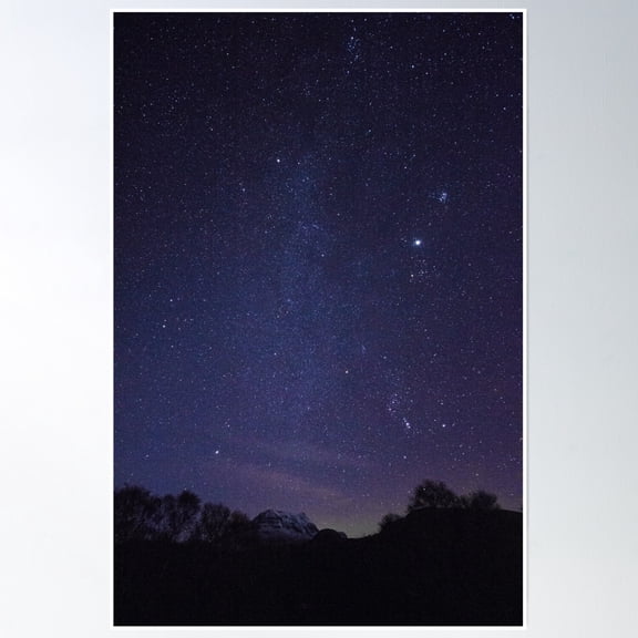 Milky Way Over Canisp Poster Wall Art, Modern Wall Decor, 24x36 UNFRAMED