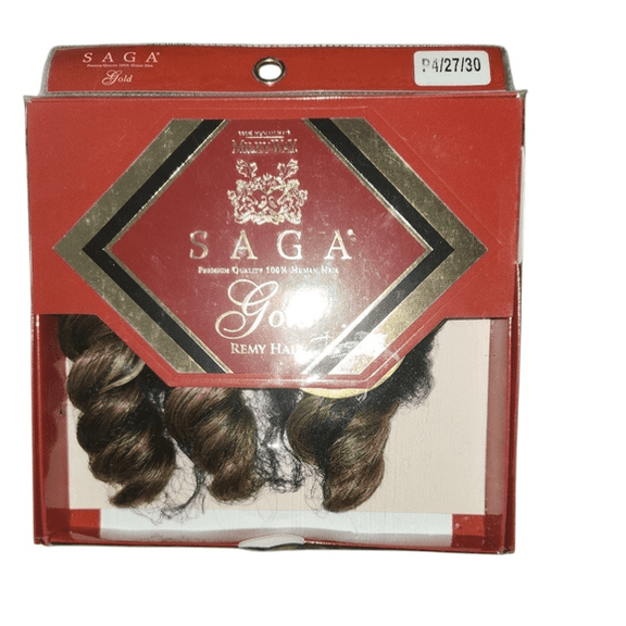 Milky Way Saga Gold Premium 100% Human Remy Hair French Twist Remy 3pcs Extensions Color P4/27/30