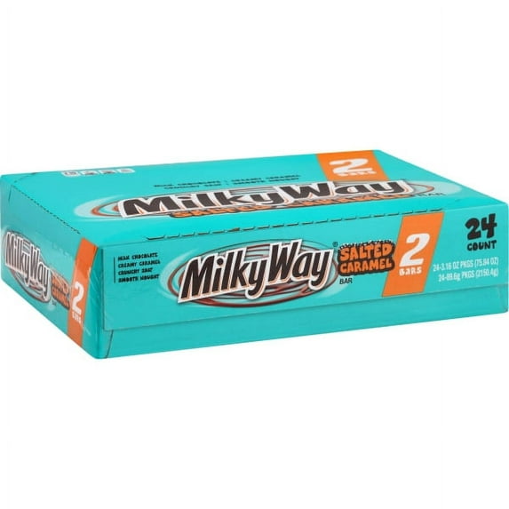 Milky Way Salted Caramel Milk Chocolate Bar, 3.16 oz - 24 Count Box