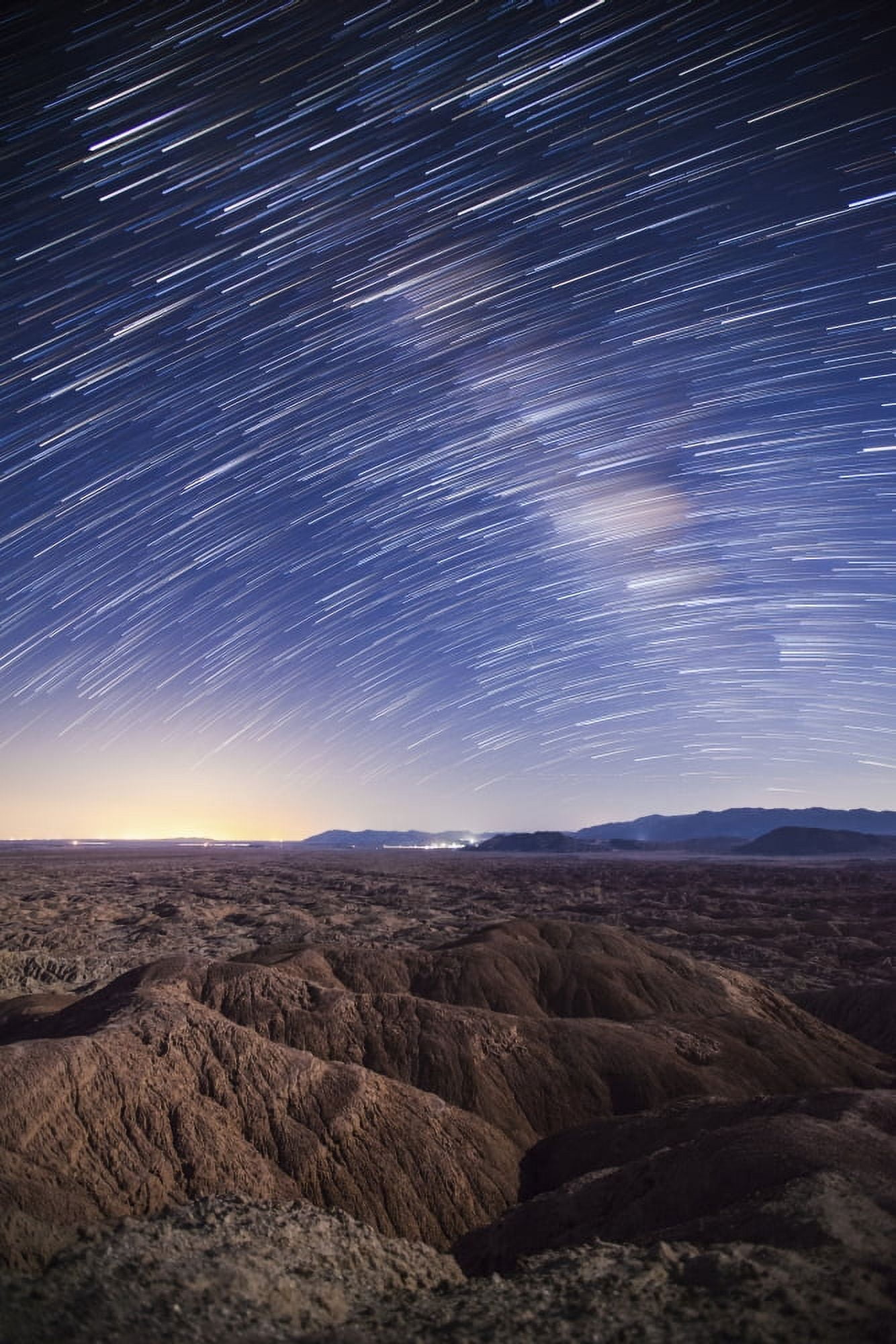 Milky Way above the Borrego Badlands California Canvas Art - Dan BarrStocktrek Images (12 x 18)