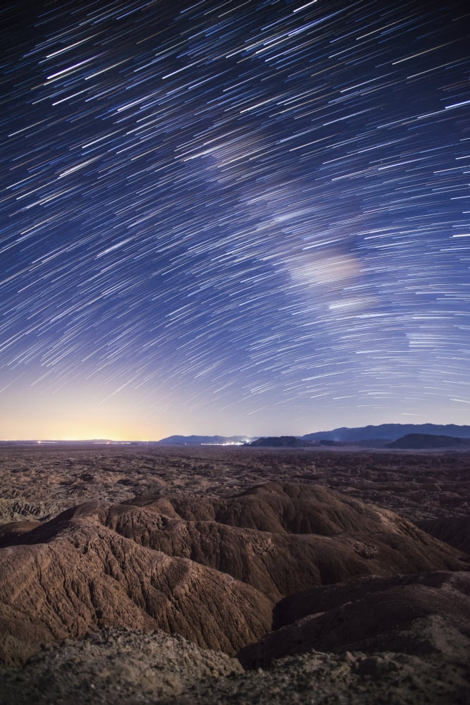 Milky Way above the Borrego Badlands California Canvas Art - Dan BarrStocktrek Images (23 x 35)