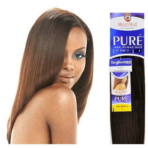 MilkyWay Human Hair Weave Pure Yaki [14"] #1b